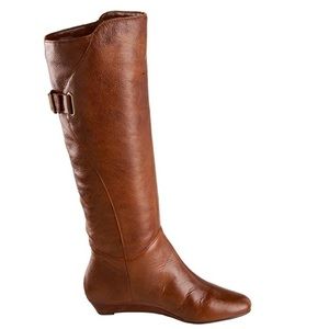 Steve Madden “Iden” cognac 100% leather boots